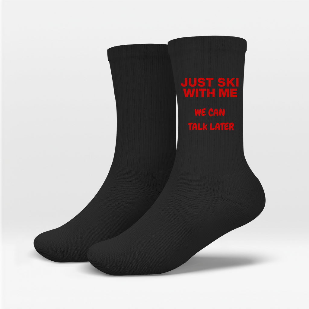Socken Just ski with me