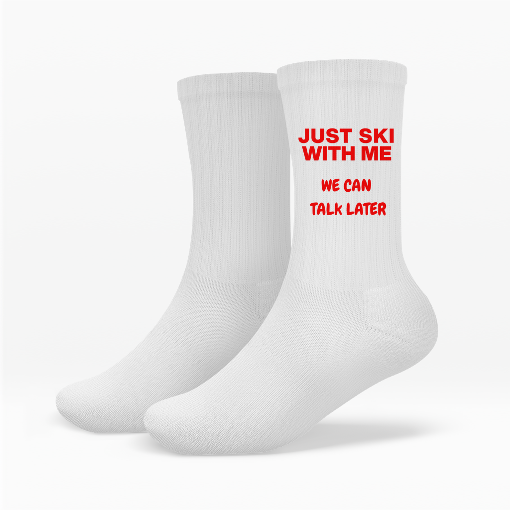 Socken Just ski with me